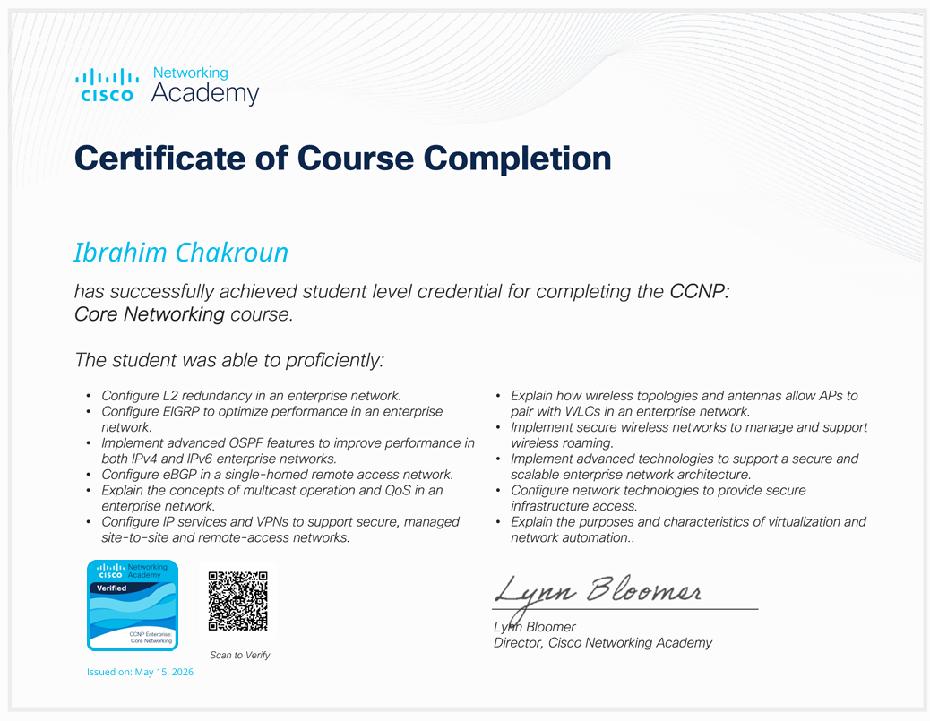 Cisco CCNP Certification